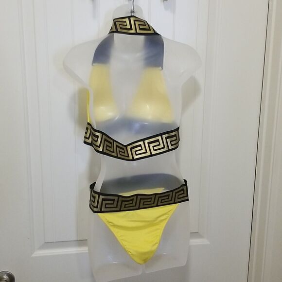 Sexy Yellow Printed  2pc Bikini size Large - Picture 9 of 10